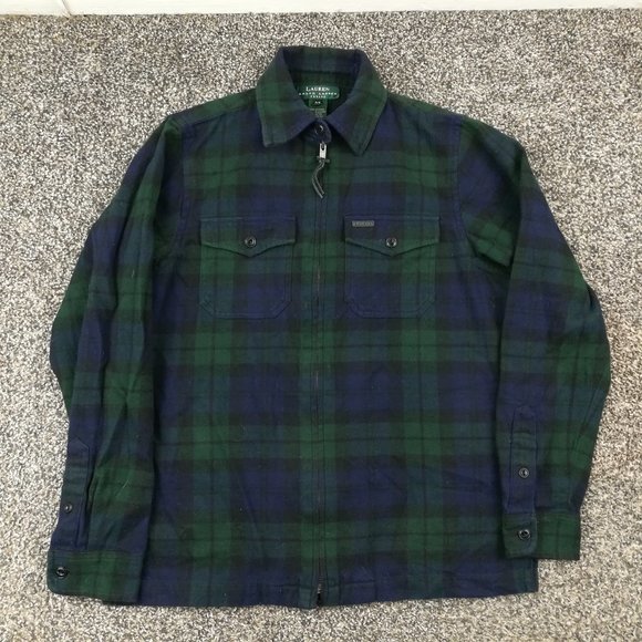 Ralph Lauren Jackets & Blazers - Vintage Ralph Lauren Jacket Blackwatch Plaid Flannel Full Zip P/S Petite Small